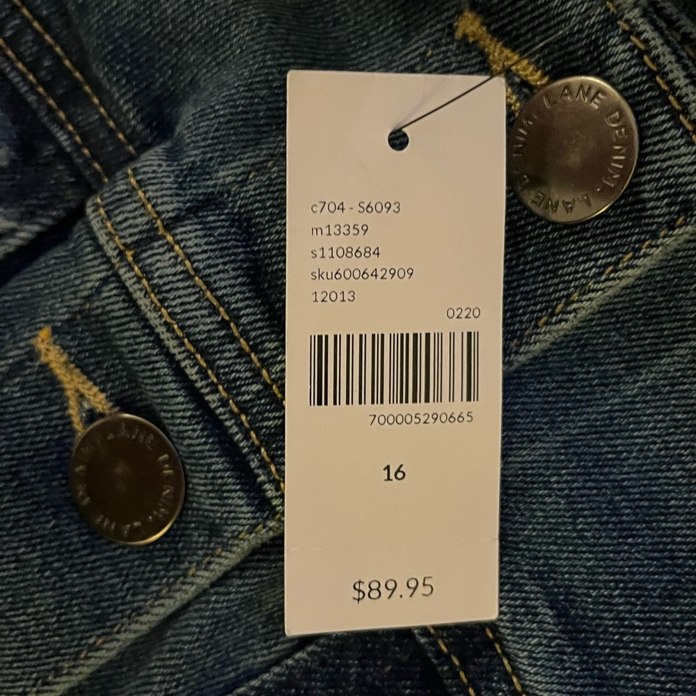 Lane Bryant Blue Denim Distressed Jacket - Picture 2 of 6
